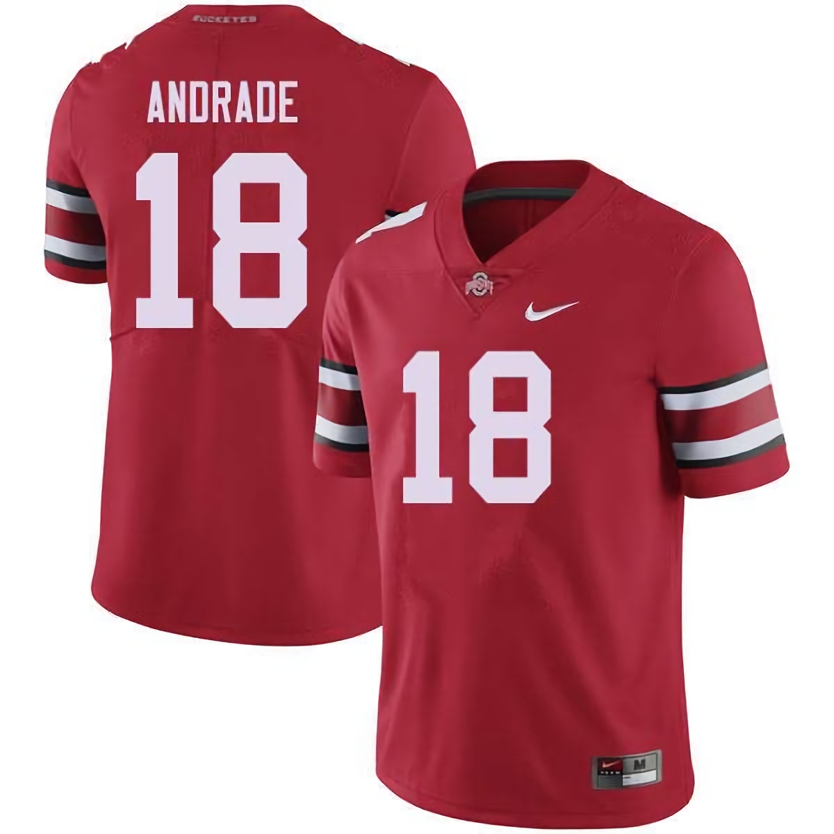 J.P. Andrade Ohio State Buckeyes Men's NCAA #18 Nike Red College Stitched Football Jersey APT7456XH